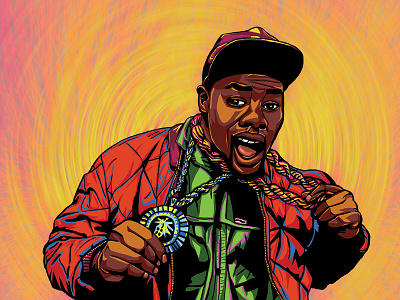 Biz Markie colorful digital illustration pop art