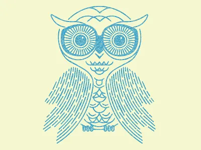 The Owl denver grunge illustration line owl pastel texture zenman