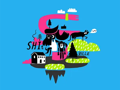 Shitville artwork design drawing illustration photoshop