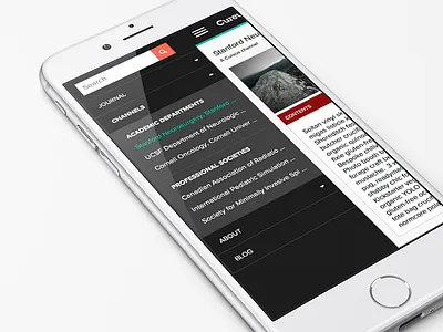 Navigation on Mobile Devices iphone 6 menu mobile navigation off canvas responsive