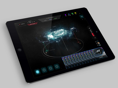 GalaCollider UI cards game gaming ipad scifi space tech ui