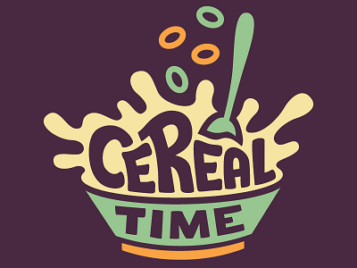 Cereal Time Logo branding hand lettering identity lettering logo typography youtube