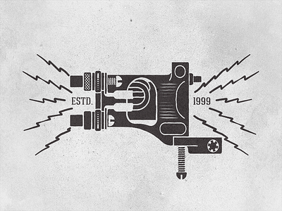 SHAGBUILT D20 hand drawn illustration tattoo machine timothy brennan vector