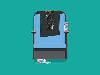 Another Seat beer chair concert drunk party pbr seat show tee tour