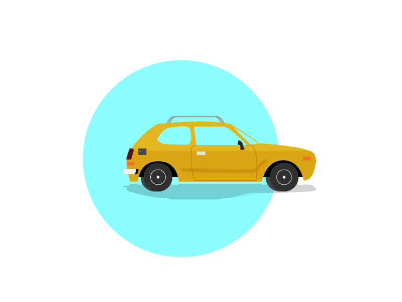 vroom branding car drive flat fun icon illustration logo minimal old vector vehicle