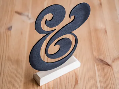 Black Aluminum Ampersand aluminum ampersand black product photography ugmonk
