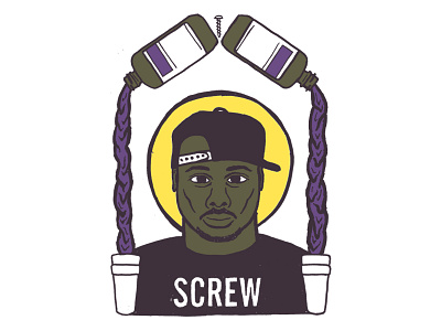 Saint Robert - Color dj screw drank houston illustrated people illustration portrait saint saints screwed texas