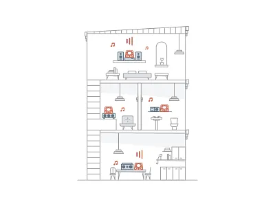 At Home with Beep illustration line art product