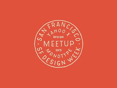 Yahoo X Monotype Design Meetup badge hand drawn hand lettering lettering logo typography