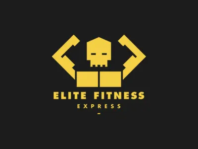 Elite Fitness Express branding elite fitness jiu jitsu logo mma skull ufc workout