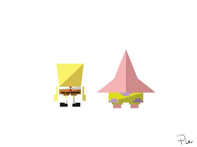 Spongebob & Patrick colors design icons illustration nickelodeon shapes spongebob