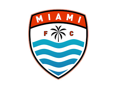 Miami FC badge crest florida icon illustration illustrator logo miami soccer sport sports team