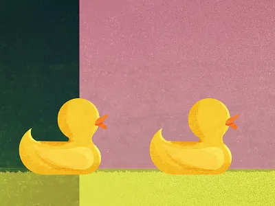 Ducks beak carnival ducks fair green illustration mograph mentor pink quack texture
