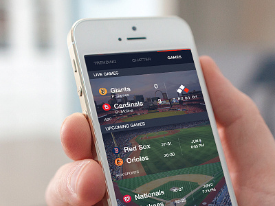 Fanvana MLB app baseball feed ios iphone mobile notch sports trending ui ux