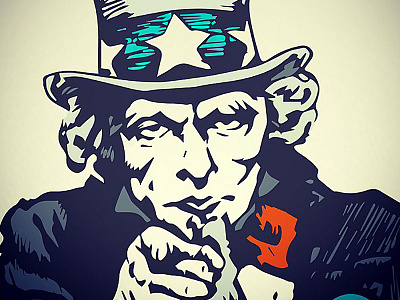 Uncle Sam america character drawing illustration illustrator inked merica patriotic stencil uncle sam usa vector