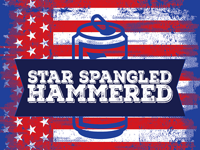 Splashhouse2015 - Poster beer blue design drinking hammered patriotic poster red retro splash white