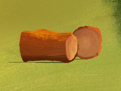 Stinkin logs brown green illustration logs rings texture tree wood