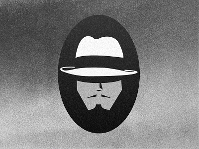 El Jefe black and white criminal gangster hat logo mustache