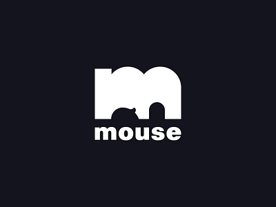 Mouse creative dan fleming design logo m negative space