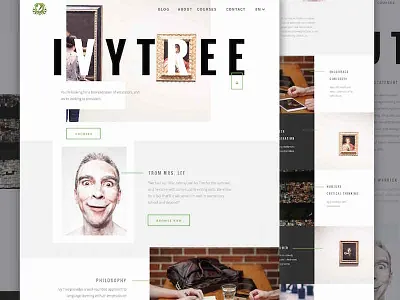 IvyTree Home abstract client home ivytree modern typography