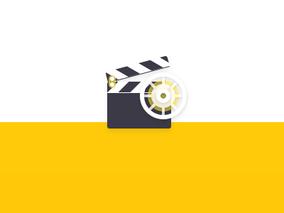 movie cut film flat icon illustration movie video