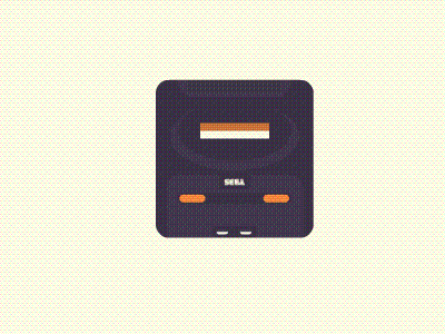 Essentials - Sega Mega Drive 90s console flat design flat graphics gaming gif icon mega drive sega sega mega drive vector illustration