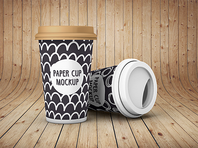 Paper Cup - Mockup 3d coffee corporate cup drink logo mockup paper plastic psd tea