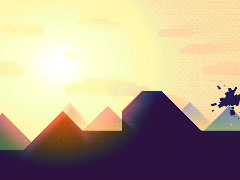 Level Test 2 level mountains particles sun unity