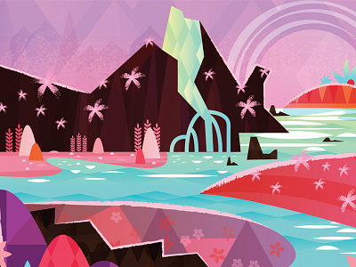 SmallWorld Island Paradise background environment flowers illustration island smallworld sunset tropical