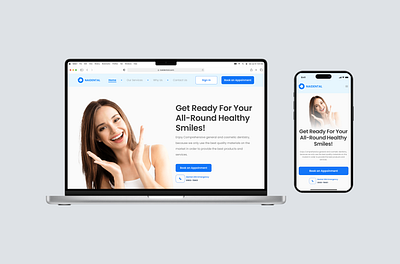 Dentist Landing and Mobile Page dentist landing page dentist mobile page landing page mobile app ui ux web design