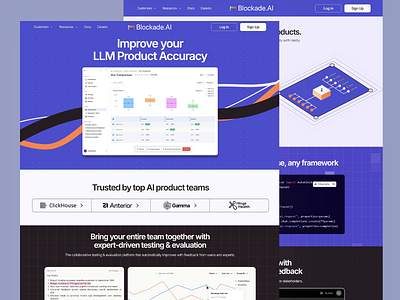 Blockade.AI Landing Page accuracy ai development ai testing blockchain design evaluation illustration landing page language model modern design ui user experience user interface ux uxui web web ui web ux webdesign website