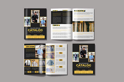 Fashion Catalog, Brochure, Or Magazine Design a4 black branding brochure business business identity catalog clothing store company profile corporate fashion fashion catalog magazine marketing mens fashion print sales showcase trendy wardrobe