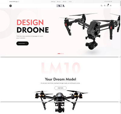 Drone Shopify Store ai drones shopify store design web design