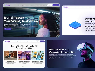 Visual Gen Ai : Generative AI Platform ai platform background animation design developer tools generative ai illustration landing page modern design platform ui user experience user interface ux uxui uxui design visual content visually impactful web design web ui web ux