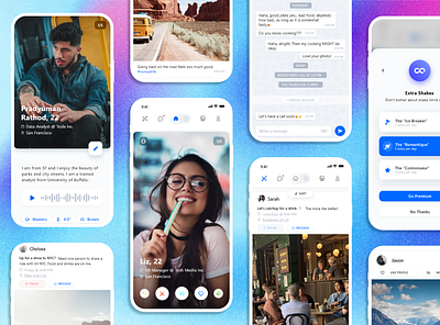 Dating App UI android design mobile prototype ui user interface ux wireframe