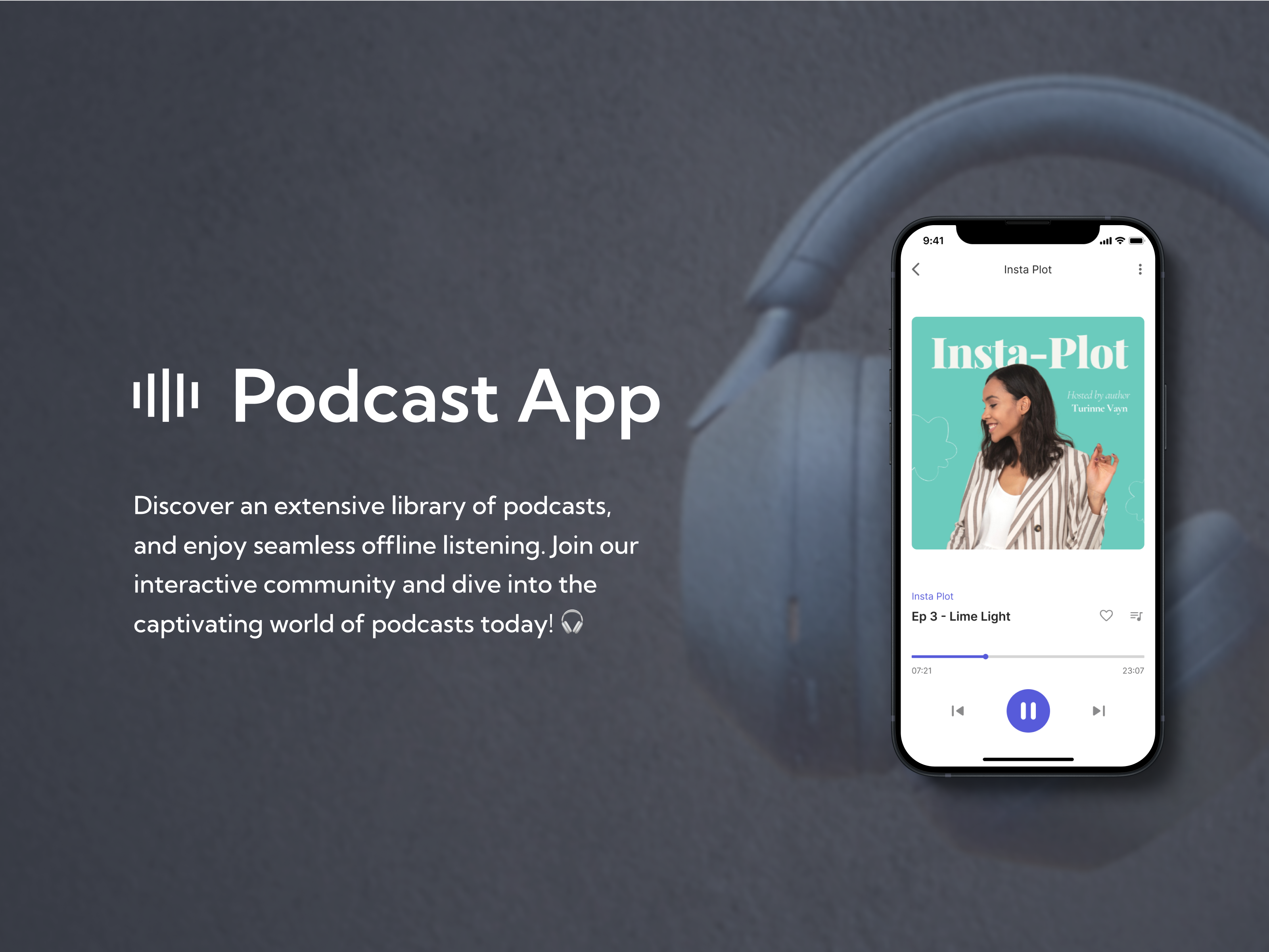 Podcast App app application clean ui design designer minimal podcast ui ui design uiux