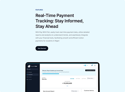 Feature Section from Paywithfish branding design typography