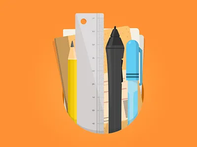 My toolkit 2.0 illustration muji notebook paper pen pencil ruler toolkit wacom