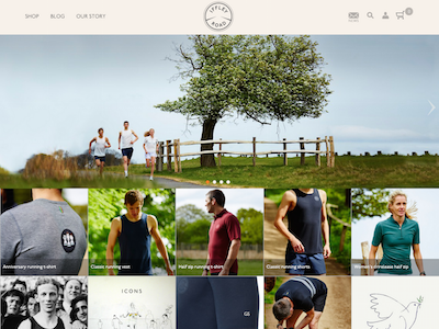 Iffley Road design ecommerce homepage simple website