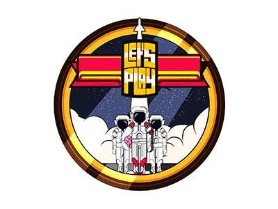 Let's Play - Artificial's Players astronauts debut digital art graphic design illustration space welcome