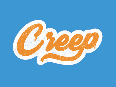 Creep creep creepy drip flourish logotype script slime type typography