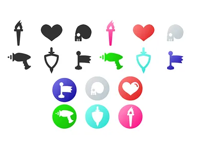 Fantasy icons fantasy icon illustration