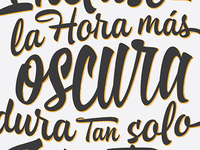 Darkest Hour caligraphy lettering motivational poster quote