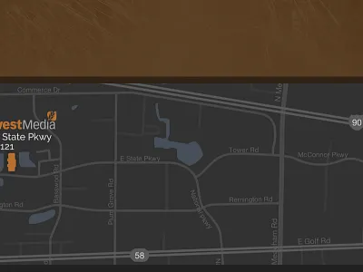 Contact Us map web design