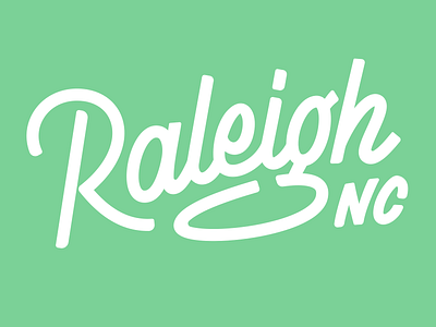 Raleigh, North Carolina brush handlettering illustrator north carolina raleigh script type vector