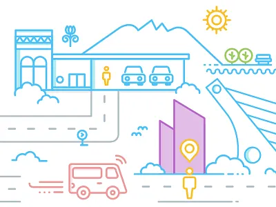 Shuttle line illustration