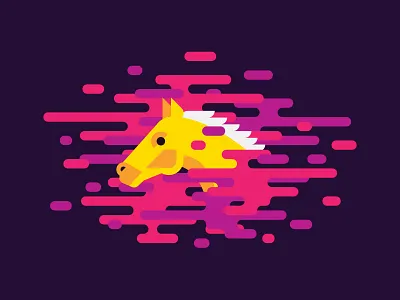 Wild Horses animal color fart cloud horse illustration purple weird wtf