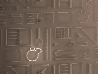 Objective administration illustration line office vector