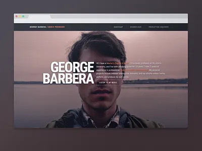 Sisterly Love black minimal music website orange photo background portfolio design producer website website design