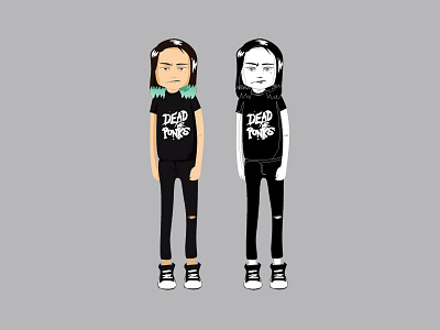 Punk Rock Characters character design free freebie illustrator punk rock